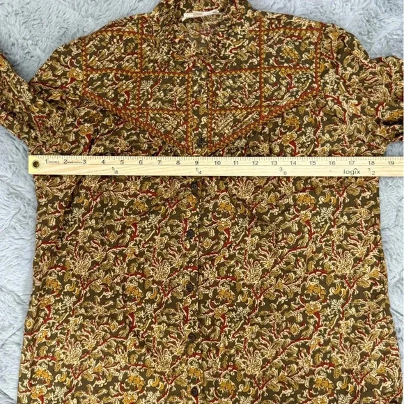 Sezane Martine Blouse RARE Ochre Floral Print Top Size 36 US Size 2 HTF - Picture 6 of 12